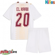 Camiseta Marruecos Ayoub El Kaabi #20 Visitante Equipación para niños Mundial 2026 manga corta (+ pantalones cortos)